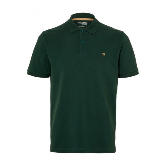 SELECTED Ανδρική Μπλούζα Polo Μονόχρωμη SLHDANTE SS POLO NOOS 16087839-Trekking Green