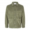 SELECTED Ανδρικό Πουκάμισο Κοτλέ Cord Overshirt 16090174-Vetiver (Χακί)