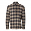 SELECTED Ανδρικό Πουκάμισο Καρό Regular Fit Flannel Shirt 16090884-Sugar Almond Checks (Μπεζ/Μπλε)