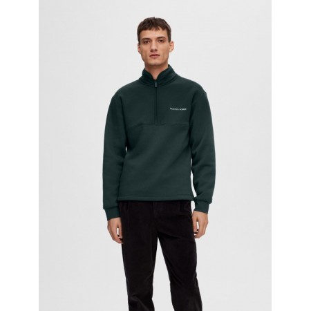 SELECTED Ανδρικό Φούτερ High Zip Neck Sweat 16091927-Green Gables (Πράσινο)