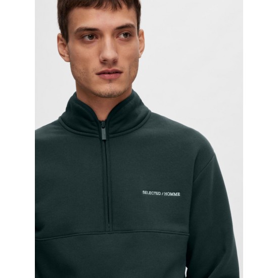 SELECTED Ανδρικό Φούτερ High Zip Neck Sweat 16091927-Green Gables (Πράσινο)