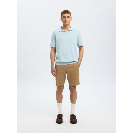SELECTED Ανδρική Βαμβακερή Βερμούδα Chino Slim Fit 16092329-Greige (Μπεζ) SELECTED Ανδρική Βαμβακερή Βερμούδα Chino Slim Fit 16092329-Greige (Μπεζ)