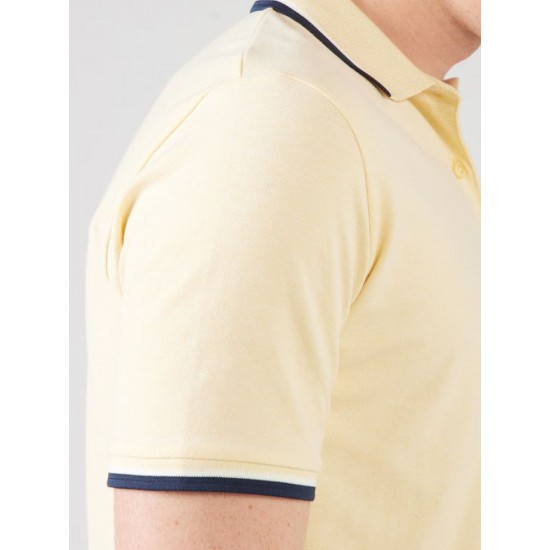 SELECTED Ανδρική Βαμβακερή Μπλούζα με Γιακά Slim Fit Atlas Sport Polo 16095852-Sundress (Μπεζ)