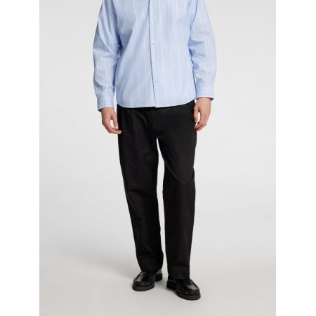 SELECTED Ανδρικό Παντελόνι Loose Adam Pleat Pant 16097542-Black (Μα΄ύρο)