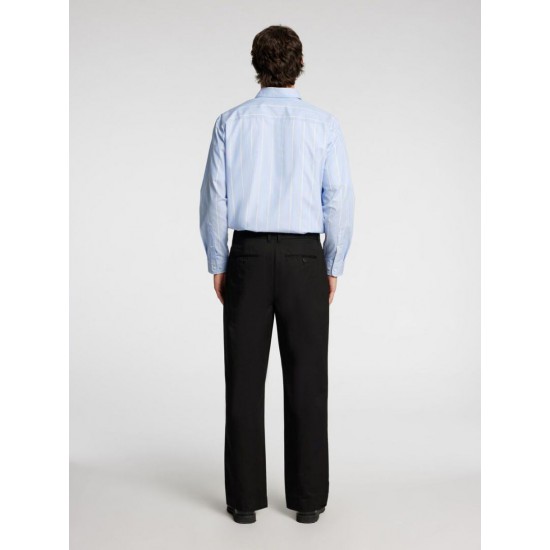 SELECTED Ανδρικό Παντελόνι Loose Adam Pleat Pant 16097542-Black (Μα΄ύρο)