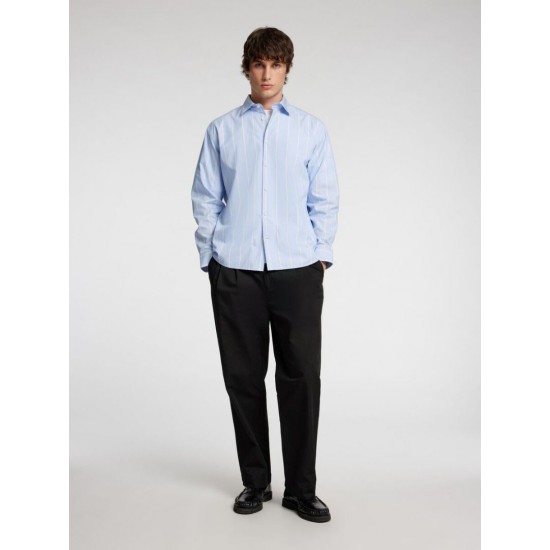 SELECTED Ανδρικό Παντελόνι Loose Adam Pleat Pant 16097542-Black (Μα΄ύρο)