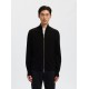 SELECTED Ανδρική Πλεκτή Ζακέτα Relaxed Fit Zip Cardigan 16099572-Black (Μαύρο)