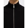 SELECTED Ανδρική Πλεκτή Ζακέτα Relaxed Fit Zip Cardigan 16099572-Black (Μαύρο)
