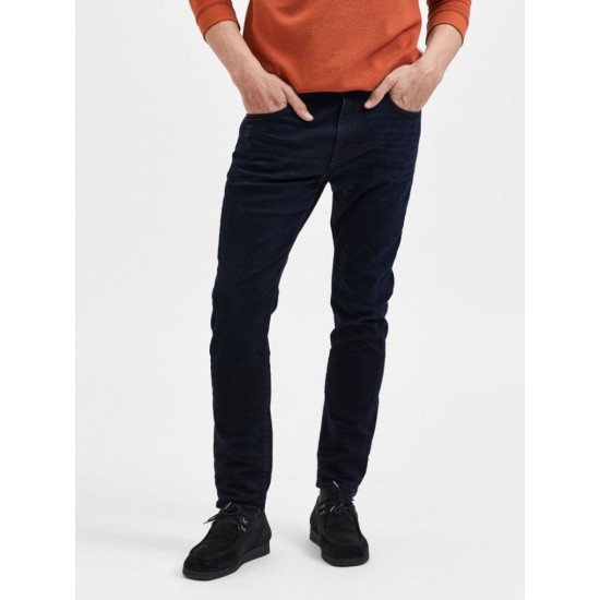SELECTED Ανδρικό Παντελόνι Jean Slim Fit Leon Soft Denim 16085012-Blue Black Denim