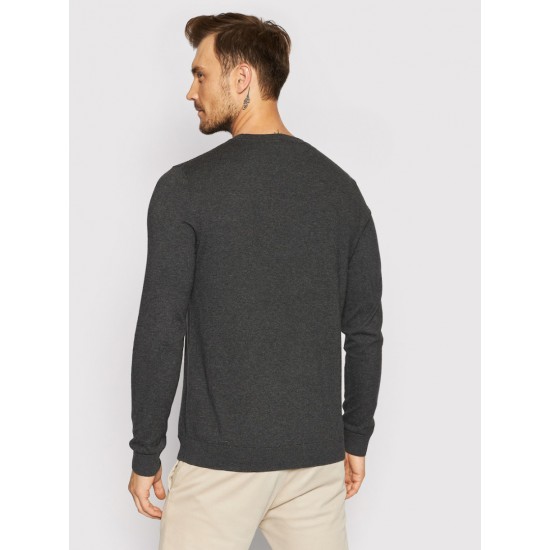 SELECTED Ανδρικό Πουλόβερ Βαμβακερό Regular Fit 16074682-Antracit(Ανθρακί)