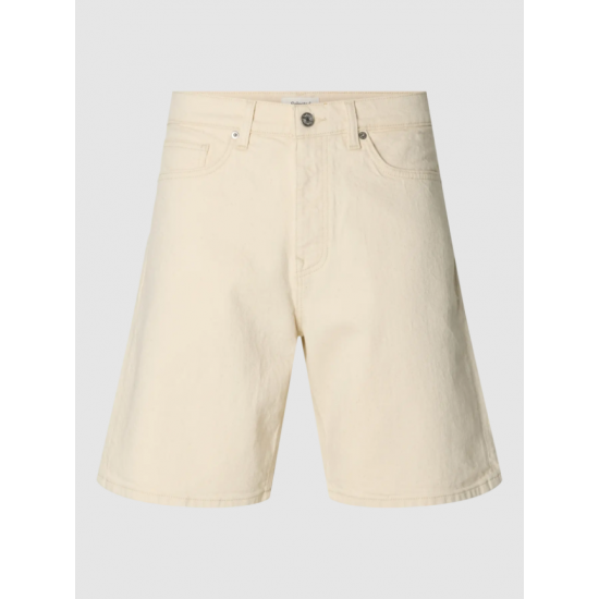 SELECTED Ανδρική Βερμούδα DENIM SLH ALEX REGULAR FIT 16099980-Ecru(Εκρού)