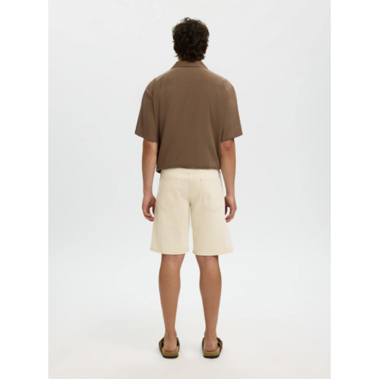 SELECTED Ανδρική Βερμούδα DENIM SLH ALEX REGULAR FIT 16099980-Ecru(Εκρού)