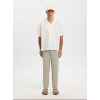 SELECTED Ανδρική Παντελόνα Λινό/Βαμβάκι SLH172-SLIMTAPE BRODY LINEN PANT NOOS 16087636-Vetiver(Λαδί)