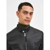 SELECTED Ανδρικό Δερμ΄άτινο Μπουφάν Classic Leather Jacket 16085745-Black (Μαύρο)