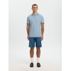 SELECTED Ανδρική Βαμβακερή Μπλούζα με Γιακά Slim Fit Atlas Sport Polo 16095852-Dusty Blue