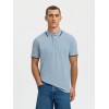 SELECTED Ανδρική Βαμβακερή Μπλούζα με Γιακά Slim Fit Atlas Sport Polo 16095852-Dusty Blue
