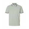 SELECTED Ανδρική Βαμβακερή Μπλούζα με Γιακά Slim Fit Atlas Sport Polo 16095852-Aqua Gray