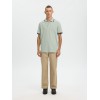 SELECTED Ανδρική Βαμβακερή Μπλούζα με Γιακά Slim Fit Atlas Sport Polo 16095852-Aqua Gray