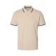 SELECTED Ανδρική Βαμβακερή Μπλούζα με Γιακά Slim Fit Atlas Sport Polo 16095852-Oatmeal(Μπεζ)