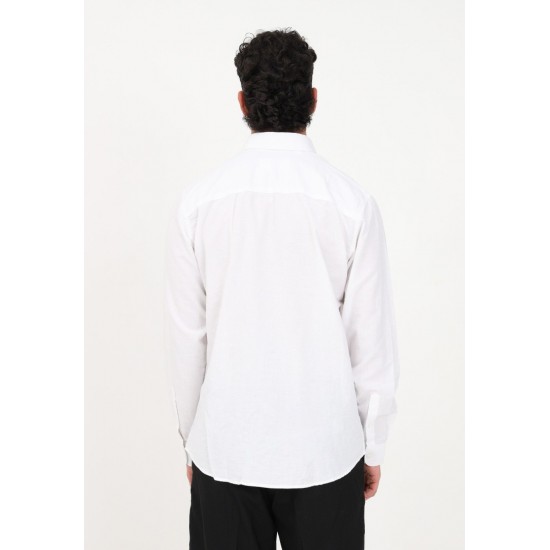 SELECTED Ανδρικό Πουκάμισο Λινό SLIMNEW-LINEN SHIRT LS CLASSIC 16079056-White