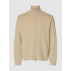 SELECTED Ανδρική Πλεκτή Ζακέτα Relaxed Fit Zip Cardigan 16099572-Oatmeal(Μπεζ)
