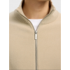 SELECTED Ανδρική Πλεκτή Ζακέτα Relaxed Fit Zip Cardigan 16099572-Oatmeal(Μπεζ)