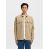 SELECTED Ανδρικό Βαμβακερό Overshirt SLHJACKIE SWEAT JACKET 16085115-Incense(Μουσταρδί)