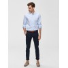 SELECTED Ανδρικό Παντελόνι Chino Slim Fit με ζώνη - 16048759 (Μπλε)