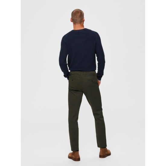 SELECTED Ανδρικό Παντελόνι Chino Slim Fit 16074054 (Χακί)