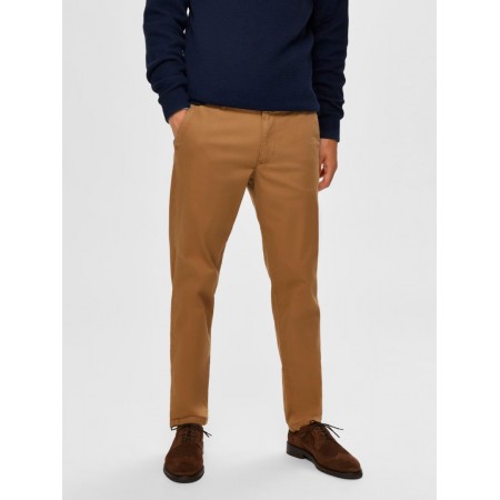 SELECTED Ανδρικό Παντελόνι Chino Slim Fit - 16074054 (Ταμπά)