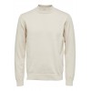 SELECTED Ανδρικό Πλεκτό Λουπέτο LS Knit Mock Neck 16086643 (Εκρού)