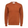 SELECTED Ανδρικό Πουλόβερ Πλεκτό Knit Crew Neck (Argan Oil)