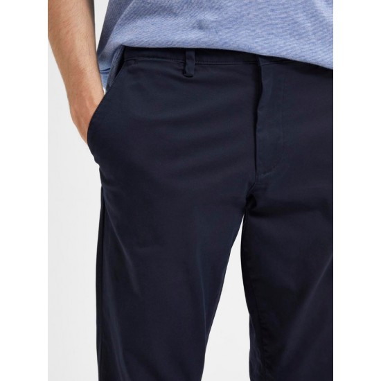 SELECTED Ανδρικό Παντελόνι Chino Slim Fit Organic Cotton 16091677-Dark Sapphire (Μπλε)