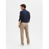 SELECTED Ανδρικό Παντελόνι Chino Slim Fit Organic Cotton 16091677-Greige (Μπεζ)