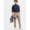 SELECTED Ανδρικό Παντελόνι Chino Slim Fit Organic Cotton 16091677-Greige (Μπεζ)