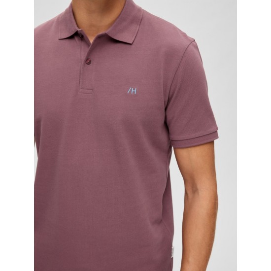 SELECTED Ανδρική Μπλούζα Polo Μονόχρωμη SLHDANTE SS POLO NOOS 16087839-Rose Brown (Σάπιο Μήλο)