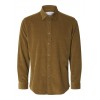 SELECTED Ανδρικό Πουκάμισο Κοτλέ Reg Fit Cord Shirt 16090182-Butternut (Καφέ)