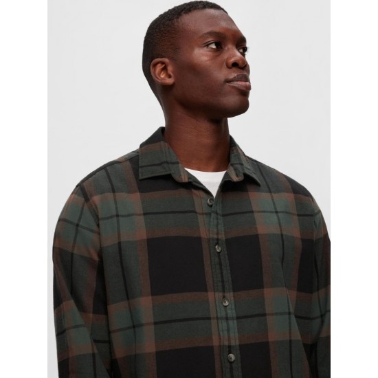 SELECTED Ανδρικό Καρό Πουκάμισο Flannel Mix Shirt 16092032-Green Gables Checks (Πράσινο)