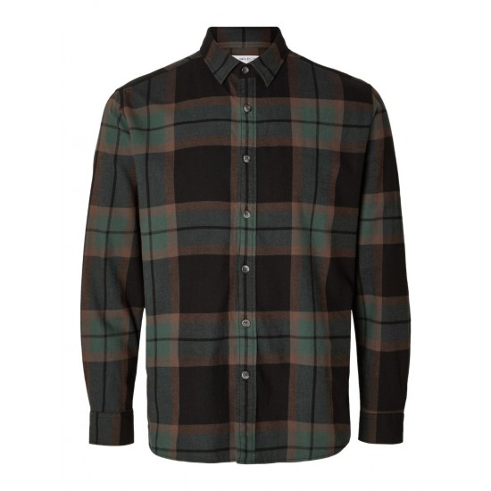 SELECTED Ανδρικό Καρό Πουκάμισο Flannel Mix Shirt 16092032-Green Gables Checks (Πράσινο)