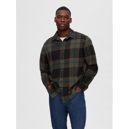 SELECTED Ανδρικό Καρό Πουκάμισο Flannel Mix Shirt 16092032-Green Gables Checks (Πράσινο)