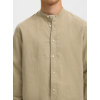 SELECTED Ανδρικό Λινό Πουκάμισο SLHREGCLAY LINENBLEND 16100086-Pure Cashmere(Πούρο)