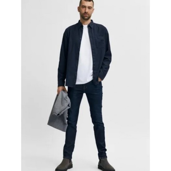 SELECTED Ανδρικό Jean Slim Leon 16080594 - Dark Blue (Μπλε)