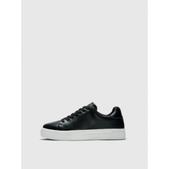 SELECTED Ανδρικά Δερμάτινα Παππούτσια DAVID CHUNKY LEATHER SNEAKER - 16101188-Black(Μαύρο)