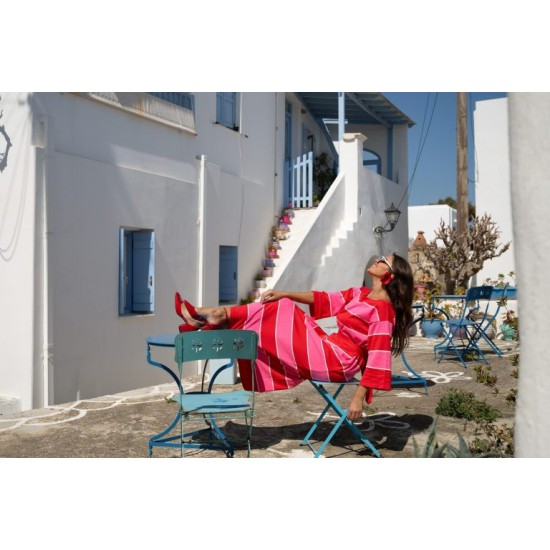 SO BOHEMIAN - Madison Dress SBK02RP Red Pink (Κόκκινο/Ροζ)