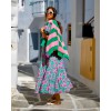 SO BOHEMIAN-Rita Dress SB037GP Green Pink (Πράσινο-Ροζ)