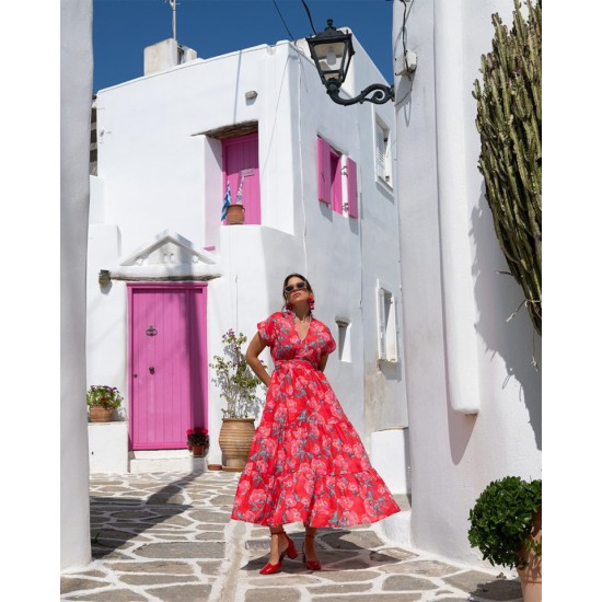 SO BOHEMIAN - Evelyn Dress SB078R Red (Κόκκινο)