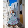 SO BOHEMIAN-Rita Dress SB037GP Green Pink (Πράσινο-Ροζ)