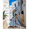 SO BOHEMIAN-Rita Dress SB037GP Green Pink (Πράσινο-Ροζ)