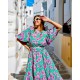 SO BOHEMIAN-Rita Dress SB037GP Green Pink (Πράσινο-Ροζ)