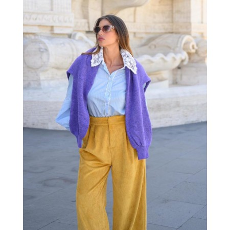 SO BOHEMIAN - Victor Trousers Corduroy-SB092Y Mustard-Yellow (Μουσταρδί)